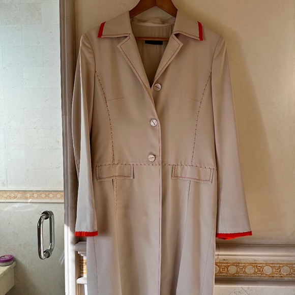 Alberto Ferretti 3 piece outfit, size 40 IT skirt and top, size 42 IT car coat - Picture 1 of 14